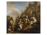 La Nativité, avec l'Adoration des mages reproduction procédé giclée par Charles de La Fosse