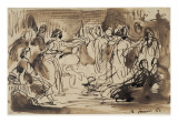 Le Reniement de saint Pierre reproduction procédé giclée par Eugene Delacroix