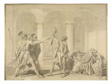 Le serment des Horaces reproduction procédé giclée par Jean-Auguste-Dominique Ingres