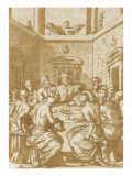 La cène reproduction procédé giclée par Giorgio Vasari
