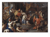 Le départ de Rebecca Giclée-tryk af Francesco Solimena