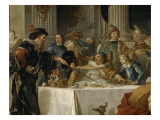 The Meals Sancho, Governor of the Island of Barataria Giclee Print by Charles Joseph Natoire