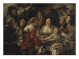The King Drinks or Draw from the Bean of the Epiphany Giclee Print by Jacob Jordaens