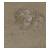 Deux têtes de jeunes filles Giclee Print by Jean-Baptiste Joseph Wicar
