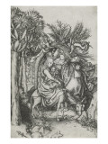 L'arrivée en Egypte reproduction procédé giclée par Martin Schongauer