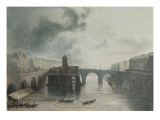 La samaritaine et le pont Neuf reproduction procédé giclée par John Gendall
