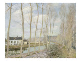 Le canal du Loing reproduction procédé giclée par Alfred Sisley