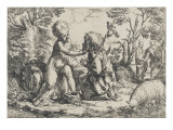 L'enfant Jésus et Saint Jean-Baptiste reproduction procédé giclée par Guido Reni