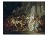 La mort de Sénèque Lámina giclée por Jacques-Louis David La mort de Sénèque Lámina giclée por Jacques-Louis David