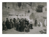 Le mur des lamentations à Jérusalem reproduction procédé giclée par Alexandre Bida