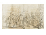 La Communauté des premiers chrétiens reproduction procédé giclée par Laurent de La Hyre
