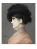 La femme au chapeau noir : portrait d'Irma Brunner la Viennoise Reproduction procédé giclée par Edouard Manet