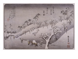 Temps de neige à Asukayama Reproduction procédé giclée par Ando Hiroshige