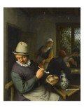 Le Fumeur dans une taverne Giclée-Druck von Adrien Van Ostade
