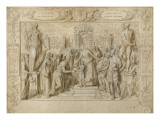 La Remise du Livre de l'Epée Lámina giclée por Antoine Caron