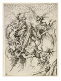La tentation de St. Antoine reproduction procédé giclée par Martin Schongauer