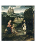 The Virgin and Child with a Dominican with His Heart Giclee Print by Joos Van Cleve