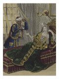 Le midy : dame de qualité faisant sa méridienne reproduction procédé giclée