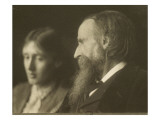 L'écrivain Virginia Woolf (1882-1941) et son père Leslie Stephen (1832-1904) Giclee-trykk av George Charles Beresford L'écrivain Virginia Woolf (1882-1941) et son père Leslie Stephen (1832-1904) Giclee-trykk av George Charles Beresford