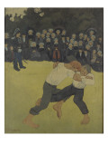 La lutte bretonne reproduction procédé giclée par Paul Serusier