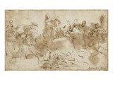 La Vierge et l'Enfant sur des nuages, saintes et saints Giclee Print by Sebastiano Ricci