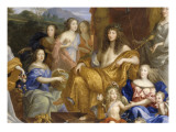 La Famille de Louis XIV en 1670 représentée en Travestis mythologiques Giclee Print by Jean Nocret