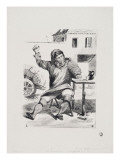 Le Camionneur, 2ème état reproduction procédé giclée par Eugene Delacroix