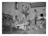 Le groupe folklorique de Lagny-sur-Marne, "La Brie", en costume traditionnel Giclée-Druck