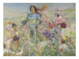 Le chevalier aux fleurs (tiré de Wagner, Parsifal) Reproduction procédé giclée par Georges Antoine Rochegrosse