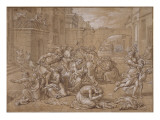 Le Massacre des Innocents reproduction procédé giclée par Pierre Mignard