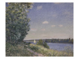 Sentier au bord de l'eau à Sahurs le soir Lámina giclée por Alfred Sisley