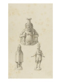 Vase ayant la forme d'une figure grotesque reproduction procédé giclée par Jean-Baptiste Joseph Wicar