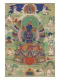 Vajradhara entouré de mahâsiddha reproduction procédé giclée