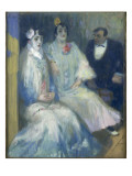 Trois personnages assis ou les Dominos Giclee Print by Juan Roig y Soler