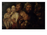 Femme et satyres Lámina giclée por Jacob Jordaens