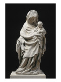 Vierge et l'Enfant Jésus tenant un phylactère reproduction procédé giclée