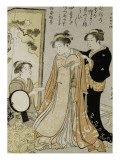 Femme s'habillant aidée de deux servantes Giclee Print by Torii Kiyonaga