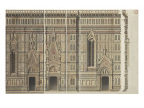 Quatre élévations (détails des fenêtres et des piles) et un profil de la ca Giclee Print by Eugène Viollet-le-Duc