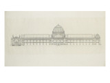 Projet pour l'Exposition universelle de 1889 : état définitif de la façade sur l'Avenue de la Giclee Print by Jean-Camille Formigé