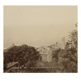 Village  en hauteur, près de la mer Reproduction procédé giclée par Gustave Eiffel