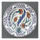 Assiette à fond blanc Reproduction procédé giclée