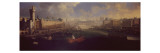 La grande Galerie du Louvre, avec la porte Neuve, le pont Neuf, la Cité, le collège des Giclee Print
