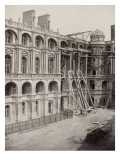 Vue du château de Saint-Germain-en-Laye, prise pendant la restauration d'Eugène Millet reproduction procédé giclée par Charles Marville