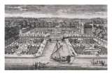 Diverses vues de Chantilly : vue et perspective du canal, des jardins et du château Reproduction procédé giclée par Adam Perelle