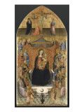 Virgin Enthroned with Ten Angels and Twelve Saints reproduction procédé giclée par de la prédelle de l'Ashmolean Museum Maître