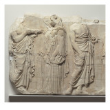 Fragment de la frise est du Parthénon. Vers 445-438 av J.-C. Reproduction procédé giclée