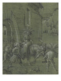 Femme à cheval franchissant la porte d'une ville Giclée-Druck von Albrecht Altdorfer