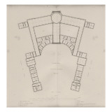 Recueil " Domaine de la Couronne " - Palais de Versailles : Planche 23 : Plan de l'étage en Giclée-Druck