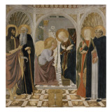 L'Annonciation et quatre saints. Avec saint Jean-Baptiste, saint Antoine, sainte Catherine et Giclee Print by Cosimo Rosselli