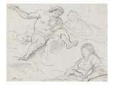Album : Jupiter et Ganymède d'après Raphaël et son atelier ; Léda et le cyg reproduction procédé giclée par Jacques-Louis David